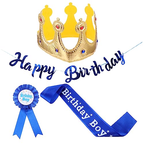 HONITANO 1 Satz Geburtstagsfeier Anzug Party Schärpe Junge Geburtstagsbanner Geburtstag Königskrone Parteiabzeichen Schärpe Für Party Junge Geburtstagsfeier Schärpe Blau Satinstoff HONITANO 1 Satz Geburtstagsfeier Anzug Party Schärpe Junge Geburtstagsbanner Geburtstag Königskrone Parteiabzeichen Schärpe Für Party Junge Geburtstagsfeier Schärpe Blau Satinstoff von HONITANO