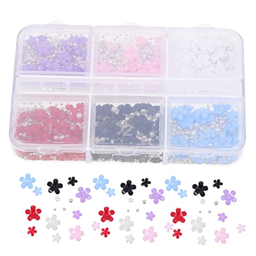 HONITANO 1 Schachtel Blumen Nail Art Charms Set Resin Blüten für DIY Nageldesign Geeignet für Natürliche und Künstliche Nägel Dekoration für und Mädchen von HONITANO