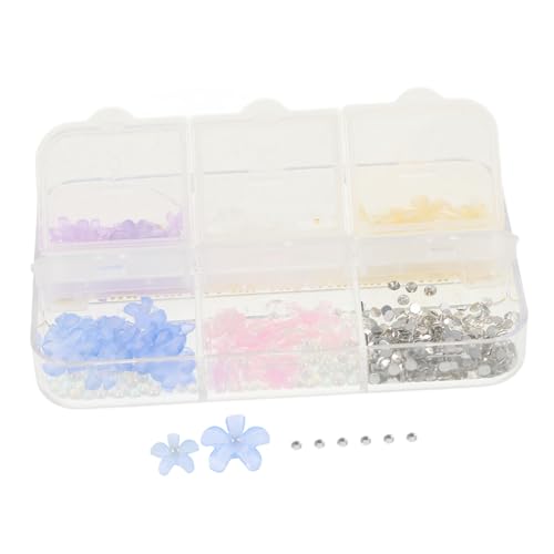 HONITANO 1 Schachtel Nail Charms Blumen Nageldekoration Bunte Strasssteine für Nagelkunst DIY Nail Art Zubehör für Damen Langlebig und Vielseitig Einsetzbar Mix HONITANO 1 Schachtel Nail Charms Blumen Nageldekoration Bunte Strasssteine für Nagelkunst DIY Nail Art Zubehör für Damen Langlebig und Vielseitig Einsetzbar Mix von HONITANO