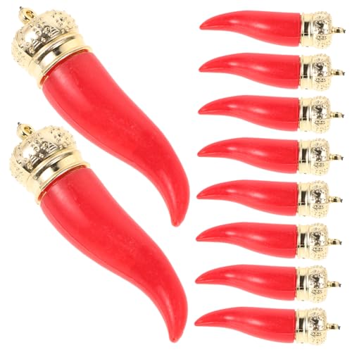HONITANO 10 Stück Chili-Pfeffer-Charme Mini-gemüseanhänger Pflanzlicher Charme Ohrring-Charms Ohrringe Machen Charms Pfefferschmuck Künstlicher Pfeffer Pfefferanhänger Plastik Rot HONITANO 10 Stück Chili-Pfeffer-Charme Mini-gemüseanhänger Pflanzlicher Charme Ohrring-Charms Ohrringe Machen Charms Pfefferschmuck Künstlicher Pfeffer Pfefferanhänger Plastik Rot von HONITANO