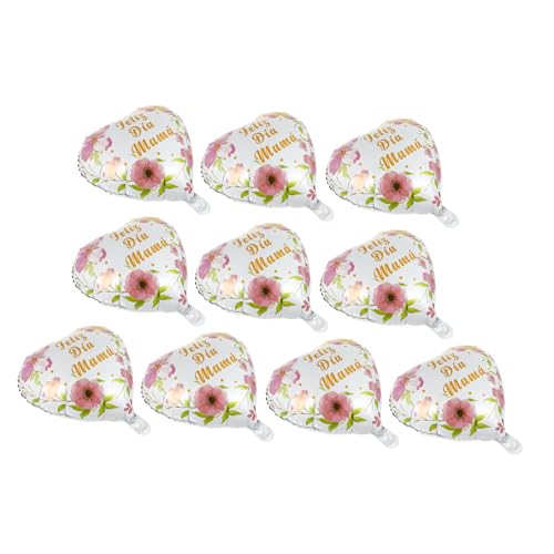 HONITANO 10 Stück Muttertagsballons Bachelorette Herz Enthüllungsballons Für Muttertagsparty Großballons Aluminiumfolienballons Muttertagsbedarf Muttertagsballons Aluminiumfolie von HONITANO