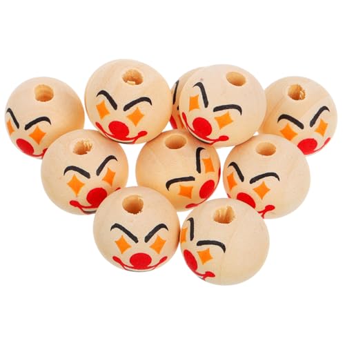 HONITANO 10 Stück Teiliges Holzperlen mit Clown Gesicht Sichere DIY Schmuckperlen für Basteln von Armbändern Halsketten Ohrringen Geeignet für Geburtstagsfeiern und Familienaktivitäten HONITANO 10 Stück Teiliges Holzperlen mit Clown Gesicht Sichere DIY Schmuckperlen für Basteln von Armbändern Halsketten Ohrringen Geeignet für Geburtstagsfeiern und Familienaktivitäten von HONITANO