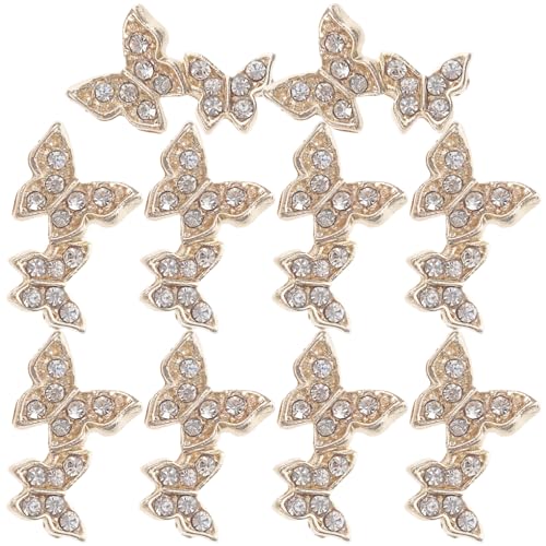 HONITANO 10 Stück Teiliges Schmetterling Nail Charms Nageldekorationen aus Leichte Nail Studs für Damen für Fingernägel und Fußnägel von HONITANO