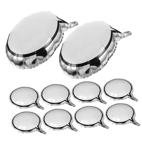 HONITANO 10 Stück Teiliges Sprechblasen Folienballons zum Beschriften Aluminiumfolie Vielseitig für Geburtstage Hochzeiten Abschlussfeiern Kreative DIY Partydekoration von HONITANO