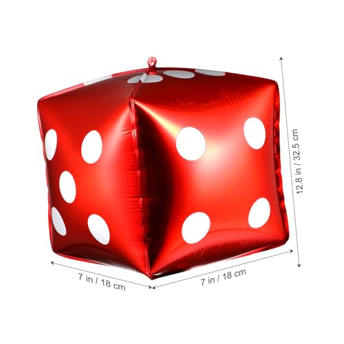 HONITANO 10 Stück Würfel Folienballons aus Aluminiumfolie Rote und Blaue Würfelform Dekorative Partydeko für Motto Geburtstag und Spielevents Selbstsiegelnd Vielseitig Einsetzbar von HONITANO