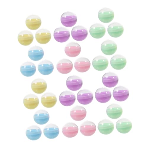 HONITANO 100 Stück Halbtransparente Macaron farbige Befüllbare Kunststoffkugeln für Kaugummiautomaten DIY Bastelprojekte und Dekoration Vielseitige Aufbewahrungsbehälter von HONITANO