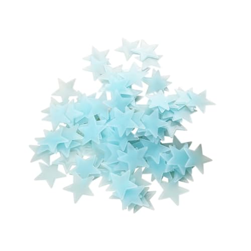 HONITANO 100 Stück Leuchtsterne Wandtattoo Kinderzimmer Wandsticker Fluoreszierend Blau Acryl Einfach Anzubringen Abnehmbar für Decke und Wand Schlafzimmer Deko HONITANO 100 Stück Leuchtsterne Wandtattoo Kinderzimmer Wandsticker Fluoreszierend Blau Acryl Einfach Anzubringen Abnehmbar für Decke und Wand Schlafzimmer Deko von HONITANO