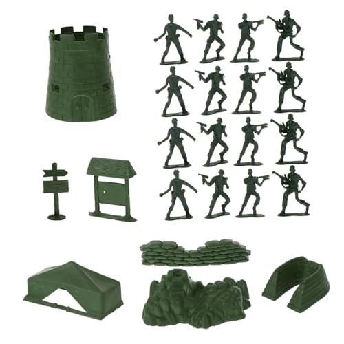HONITANO 100 Stück Teiliges Militärsoldaten aus Robustem Kunststoff Kindgerechte Soldaten Figuren für Strategische Militärspiele Kreativitätsförderndes für Kinderzimmer und Tischdekoration von HONITANO