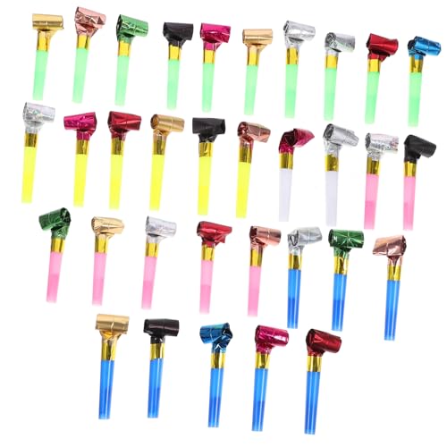 HONITANO 100 Stück Teiliges Party Noisemaker Bunte Party Blower Langlebig Lustig für Geburtstag Hochzeit Shower Silvester Partyzubehör Festliche Stimmung Erzeugend von HONITANO