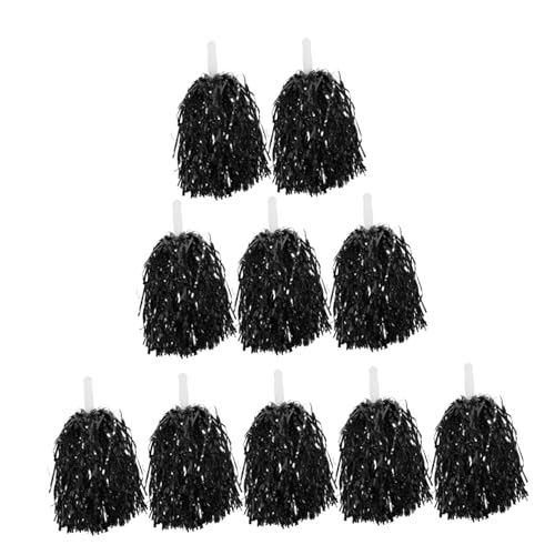HONITANO 10Stücke Kleine Pompons Cheerleader Requisiten Leuchtenden Farben für Sportveranstaltungen Partys und Tänze Langlebige Pompoms von HONITANO