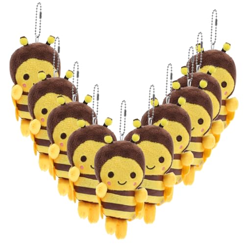 HONITANO 10Stücke Plüsch Bienen Anhänger Süße Bienen Schlüsselanhänger aus Dekorative Rucksack Hänger für Taschen und Schlüssel Langlebig und Bequem für Erwachsene HONITANO 10Stücke Plüsch Bienen Anhänger Süße Bienen Schlüsselanhänger aus Dekorative Rucksack Hänger für Taschen und Schlüssel Langlebig und Bequem für Erwachsene von HONITANO