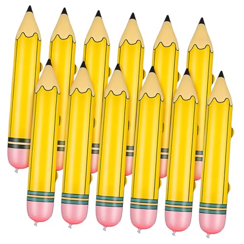 HONITANO 12 Stück Aufblasbares Bleistiftspielzeug Riesiger Aufblasbarer Bleistift Stütze Süßer Bleistift Aufblasen Fest Groß Pvc Zufällige Farbe HONITANO 12 Stück Aufblasbares Bleistiftspielzeug Riesiger Aufblasbarer Bleistift Stütze Süßer Bleistift Aufblasen Fest Groß Pvc Zufällige Farbe von HONITANO