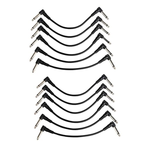 HONITANO 12 Stück Effektgerät Anschlusskabel Schwarz Langlebig Robust für Gitarren Bass Audio Pedale Instrumentenzubehör Hochwertiges Patchkabel für Klare Klangübertragung HONITANO 12 Stück Effektgerät Anschlusskabel Schwarz Langlebig Robust für Gitarren Bass Audio Pedale Instrumentenzubehör Hochwertiges Patchkabel für Klare Klangübertragung von HONITANO