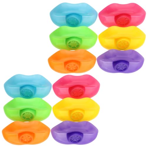 HONITANO 12 Stück Musikalische Pfeifen Bunte Cartoon Tröten für Zuhause Schule für Partys und Geschenkideen Sichere und Lustige Instrumente Zufällige Farbe Zufällige Farbe von HONITANO