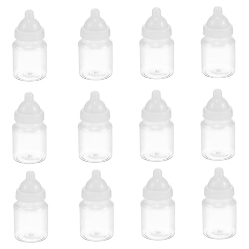 HONITANO 12 Stück Teiliges Babyflaschen Süßigkeitenboxen Transparent Wiederverwendbar Große Kapazität für Babyparty Geburtstagsfeier Shower Gastgeschenke Charmante Candy Container von HONITANO
