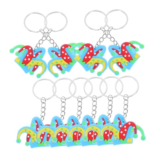 HONITANO 12 Stück Teiliges Clown Hut Schlüsselanhänger Vielseitiger Taschenanhänger Einzigartige Clown Mütze Form Dekoratives Accessoire für Rucksack Partygeschenk für Frauen HONITANO 12 Stück Teiliges Clown Hut Schlüsselanhänger Vielseitiger Taschenanhänger Einzigartige Clown Mütze Form Dekoratives Accessoire für Rucksack Partygeschenk für Frauen von HONITANO