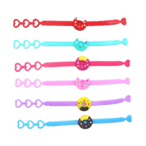 HONITANO 12 Stück Teiliges PVC Donuts Handgelenkbänder für Kreatives für Geburtstagsfeiern und Partys Lustige Mitgebsel für Jungen und Farblich Gemischt Zufällige Farbe von HONITANO