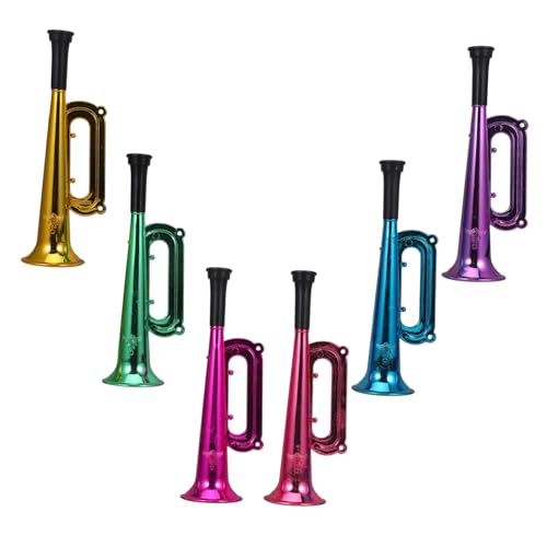 HONITANO 12 Stück Teiliges Party Horn Kunststoff Trompeten für Fußball Fanfare Laute Noise Maker Bunt für Partys Events Cheerleading und Outdoor Aktivitäten von HONITANO