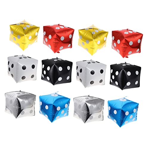 HONITANO 12 Stück Teiliges Quadratische Aluminiumfolie ballons in Gold Silber Rot Blau Langlebige Partydeko für themengeburtstag Einfach Aufblasbar Vielseitig Einsetzbar von HONITANO