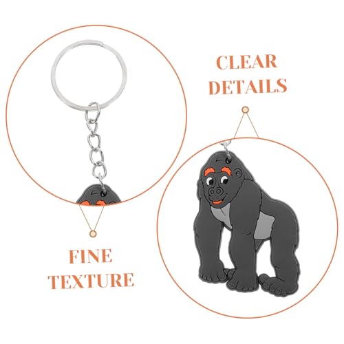 HONITANO 12 Stück Teiliges Schlüsselanhänger Niedlichen Gorilla anhängern Leichte und Langlebige Schlüsselringe für Geburtstagsfeiern Partygeschenke und Dekorative Accessoires von HONITANO