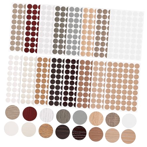 HONITANO 15 Blatt Farben Möbel Loch Abdeckkappen Selbstklebend Möbel Schraubenloch Sticker Bohrloch Abdeckung Aufkleber für Schranklöcher HONITANO 15 Blatt Farben Möbel Loch Abdeckkappen Selbstklebend Möbel Schraubenloch Sticker Bohrloch Abdeckung Aufkleber für Schranklöcher von HONITANO