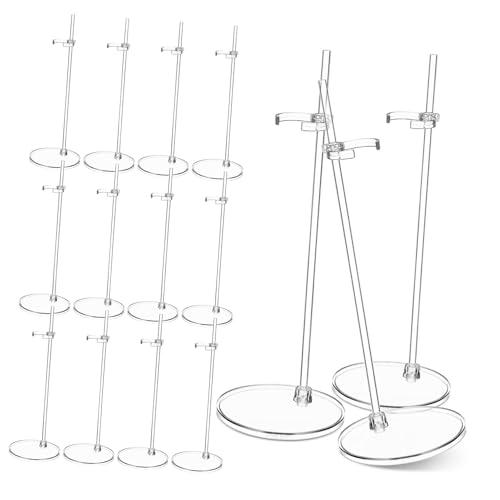 HONITANO 15 Stück Puppenständer Und Unterstützung Puppenhalter Klammern hoch unser Basen Actionfigurenständer Figurenanzeigestand Halter für Figurenständer Figur Zubehör Plastik Transparent von HONITANO
