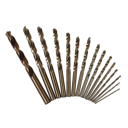 HONITANO 15 Stück Teiliges Cobalt Bohrerset Schnellbohrer Spiralbohrer für Metall Edelstahl Gusseisen Hochleistungsbohrer mit Verdrehtem Design für Effizientes Kühles Bohren Inklusive HONITANO 15 Stück Teiliges Cobalt Bohrerset Schnellbohrer Spiralbohrer für Metall Edelstahl Gusseisen Hochleistungsbohrer mit Verdrehtem Design für Effizientes Kühles Bohren Inklusive von HONITANO