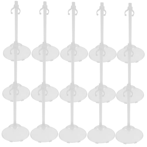 HONITANO 15 Stück Teiliges Transparente Puppenständer Halterungen für Figuren und Modelle Stabiler Display Ständer für Aufbewahrung und Präsentation von Puppen und Sammelfiguren von HONITANO