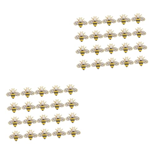 HONITANO 2 Sätze Teiliges Bienenform Nagelschmuck Nageldekoration Aus Legierung Für Kreative Nail Art Für Zuhause Und Professionelle Maniküre 20 Stück * 2 von HONITANO