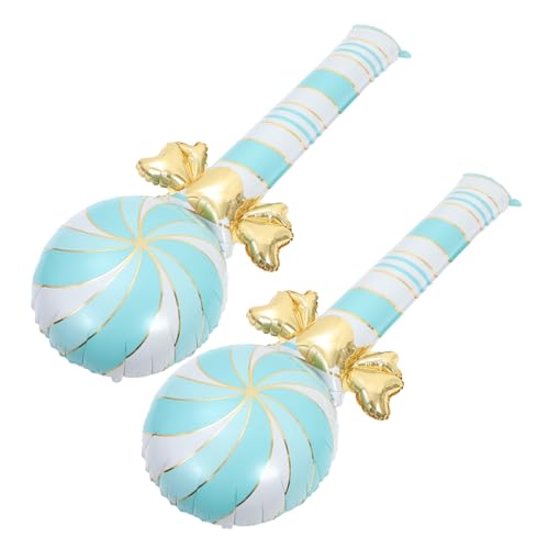 HONITANO 2 Stück Große Weihnachtsballons Aluminiumfolie Candy Stick Ballons Weihnachtsdeko Party Luftballons Foto Requisiten für Wand Tür Fenster Dekoration von HONITANO