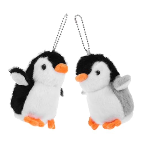 HONITANO 2 Stück Pinguin-puppe-anhänger Ausgestopfter Pinguin Tierischer Schlüsselanhänger Miniatur-pinguin Auto-schlüsselanhänger Kleine Kuscheltiere Schlüsselanhänger Kuscheltier Plüsch von HONITANO