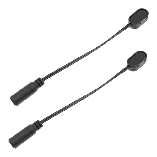 HONITANO 2 Stück Teiliges Batteriekabel mit Buchse Leichtes Zubehörkabel für Musikinstrumente Stabile Verbindung Schwarzes Adapterkabel für Effektpedale von HONITANO