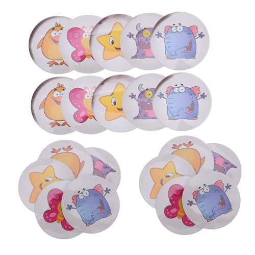 HONITANO 20 Stück Farbwechsel-Potty-Sticker mit Wärmeempfindlichkeit Selbstklebend Kinderfreundliche Cartoon-Motive Wiederverwendbar für Jungen Mädchen Vielseitig Einsetzbar Beim von HONITANO