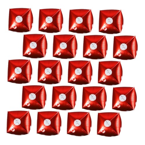 HONITANO 20 Stück Quadratische Aluminium Folienballons für Männergeburtstagsfeiern Gaming Nächte und Themenpartys Glänzende Würfeldekorationen von HONITANO