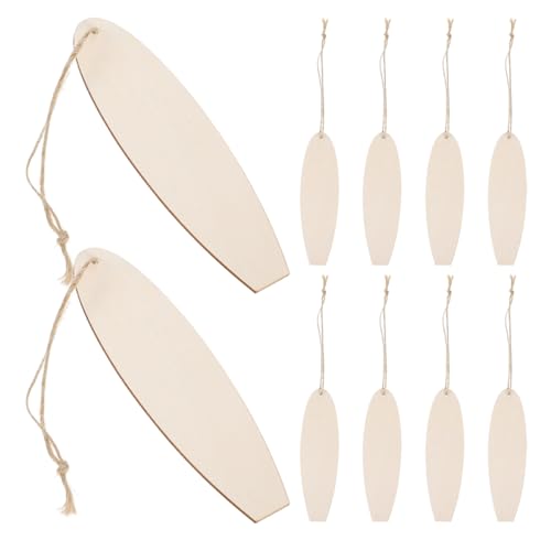 HONITANO 20 Stück Surfbrett Holz Ausschneideformen DIY Bastelbedarf Unvollendete Surfbrett Deko für Strandparty und Kreative Gestaltung Ocean Style Ornamente von HONITANO