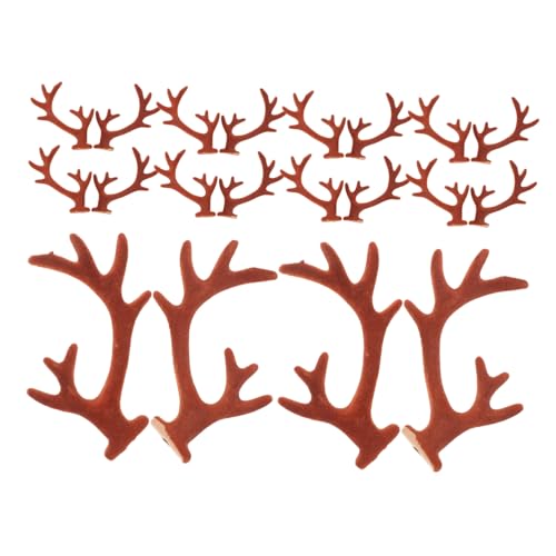 HONITANO 20 Stück Teiliges DIY Haar Accessoires mit Flauschigen Braunen Hirschgeweihen zum Basteln von Haarreifen und Haarschmuck Geeignet für Weihnachtskostüme und Partydekorationen HONITANO 20 Stück Teiliges DIY Haar Accessoires mit Flauschigen Braunen Hirschgeweihen zum Basteln von Haarreifen und Haarschmuck Geeignet für Weihnachtskostüme und Partydekorationen von HONITANO