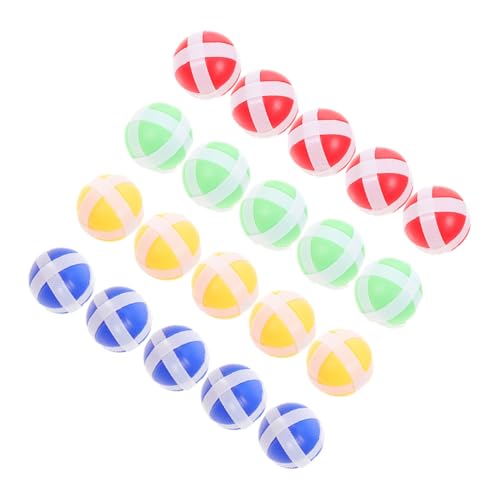HONITANO 20 Stück Teiliges Klettball Bunte Leichte Plastik Sticky Balls für Wurfspiel Darts Zubehör Langlebig und Tragbar für Drinnen und Draußen Fördert Hand Auge Koordination und von HONITANO