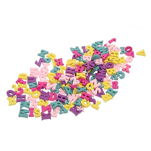 HONITANO 200 Stück Holzbuchstaben Bunte Buchstaben Holzscheiben für DIY Bastelprojekte Zufällige Mischung für Dekoration Scrapbooking und von HONITANO