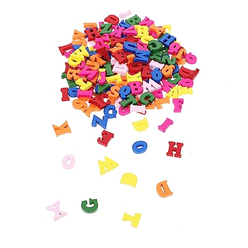 HONITANO 200 Stück Holzbuchstaben Deko Bunte Holzbuchstaben für DIY Bastelprojekte für Wanddeko Partys und Kreative Anwendungen von HONITANO
