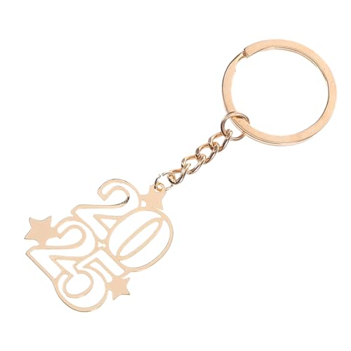 HONITANO 2025 Anhänger Schlüssel Lustiges Unikat Hängeaccessoire Modischer Kompaktanhänger Geldbörse Neuheit Ästhetischer Ring Stylische Kette Vintage Tasche Goldenes Metall von HONITANO