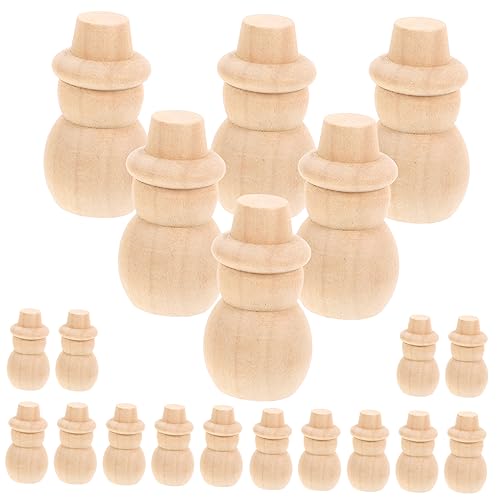 HONITANO 20Stücke Teiliges Unvollendeter Holzfiguren zum Bemalen DIY Peg Puppen aus Buchenholz für Kreative Bastelprojekte für Individuellen Dekoration von HONITANO