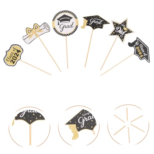 HONITANO 24 Stück Teiliges Graduation Cake Toppers Papier Cupcake Deko Abschlussfeier Party Praktische Kuchenstecker für Abitur Firmung Schülerfeier Cake Inserts für Festliche HONITANO 24 Stück Teiliges Graduation Cake Toppers Papier Cupcake Deko Abschlussfeier Party Praktische Kuchenstecker für Abitur Firmung Schülerfeier Cake Inserts für Festliche von HONITANO