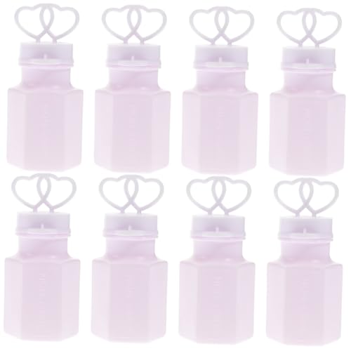 HONITANO 24 Stück Teiliges Leere Seifenblasenflaschen mit Herz Form Weiße Bubble Wands aus Hochwertigem Kunststoff Dekorativ für Hochzeit Weihnachten Geburtstagsfeiern und Festliche Anlässe von HONITANO