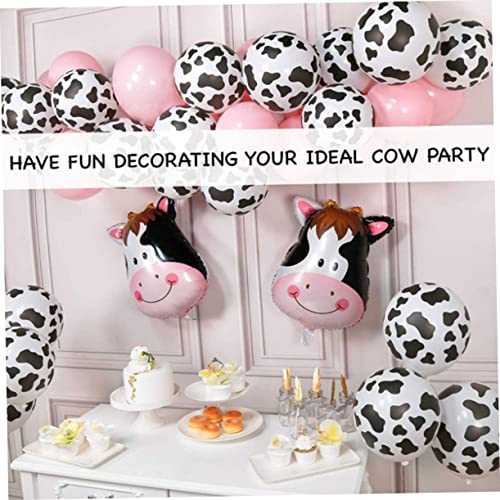 HONITANO 25 Stück Teiliges Kuhmotive Luftballons Lustige Kuhmuster Partydeko für Kindergeburtstag Western Cowboy Motto Robustes Material Farbecht für Bauernhof Themenfeier von HONITANO