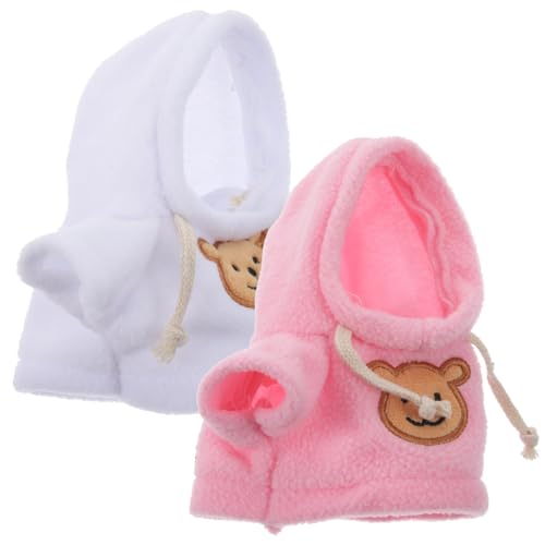 HONITANO 2Stücke Bärenkostüm für Puppen Wiederverwendbare Hoodie Kleidung für Plüschbären Süße Mini Bärenpuppen Outfits und Accessoire von HONITANO