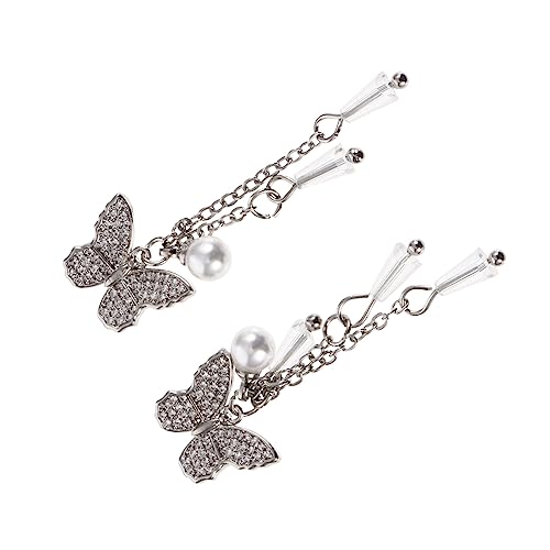 HONITANO 2Stücke Nageldekor Charms für DIY Nail Art Zubehör für Maniküre für Natürliche und Künstliche Nägel Silberfarben von HONITANO