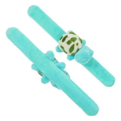 HONITANO 2Stücke Tier Slap Armbänder Plüsch Schildkröte Lustiges Partyspielzeug für Sicher Geburtstagsfeiern Halloween Weihnachten und Mehr von HONITANO