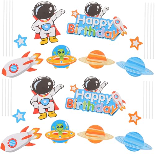 HONITANO 3 Sätze Astronauten Cake Topper Weltraum Geburtstagskuchendeko Stabile Tortendekoration für Geburtstagsparty und Besondere Anlässe Vielseitige Cupcake Picks HONITANO 3 Sätze Astronauten Cake Topper Weltraum Geburtstagskuchendeko Stabile Tortendekoration für Geburtstagsparty und Besondere Anlässe Vielseitige Cupcake Picks von HONITANO