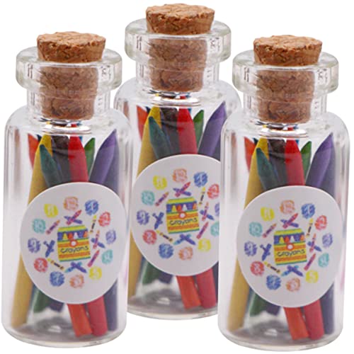 HONITANO 3 Satz Puppenhaus Buntstifte Miniatur drinnen bastelzeug handwerkskunst buntstifte pastellfarben kleine Buntstifte Buntstiftmodell in Flaschen Puppenhauszubehör Plastik von HONITANO