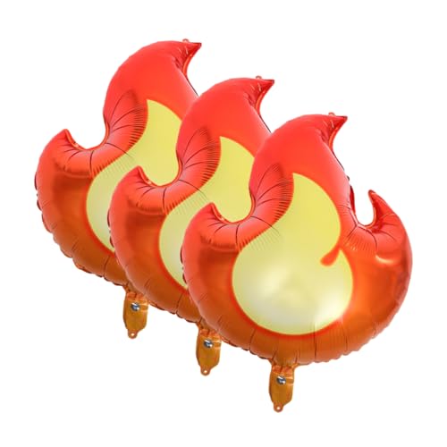 HONITANO 3 Stück Flammenballon Dekoration Fest Dekorativ thematisiert für z luftballons party große ballons party deko einschulung ballonie Partyballons Folienballons Aluminiumform von HONITANO